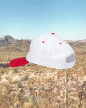 Load image into Gallery viewer, Tolago x Online Ceramics | &quot;Rather Be&quot; Trucker Hat Red &amp; White
